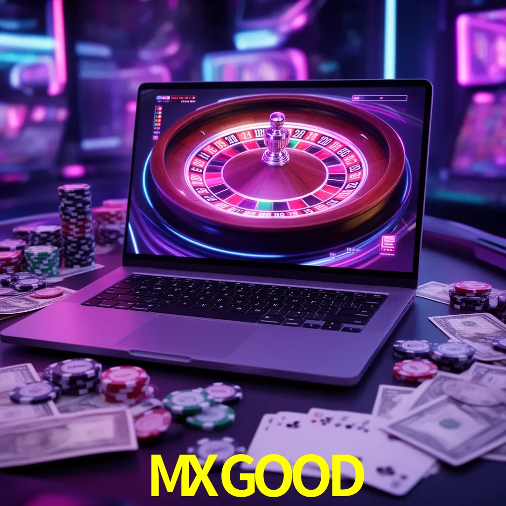 Centro móvil MXGOOD con casino, cajero, bonos, app y acceso de cuenta para México
